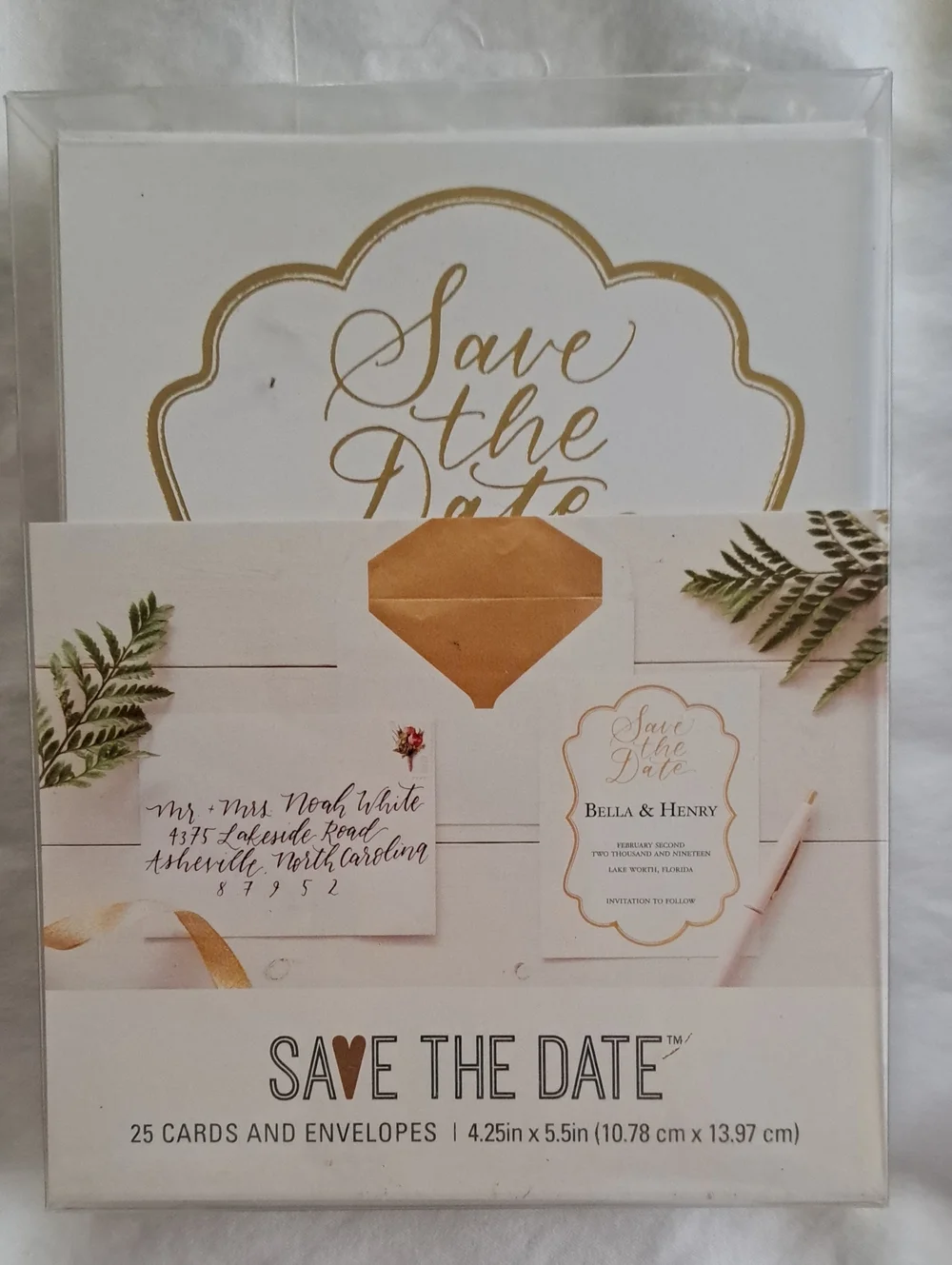 Blank White Notecard Pack with Clear Plastic Sleeve